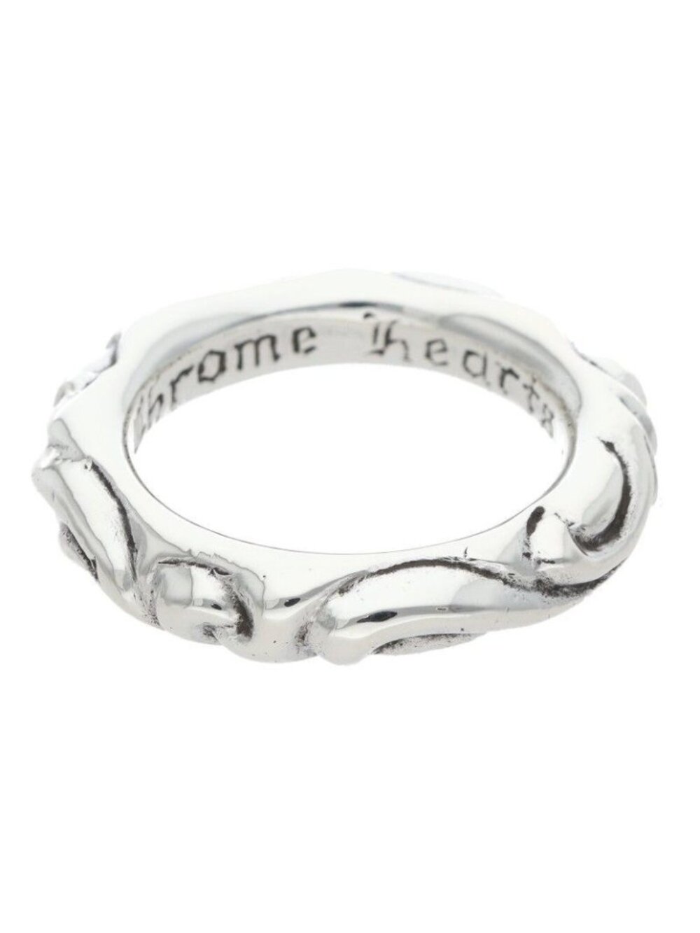 Chrome Hearts Scrl Band Scroll Silver Ring
